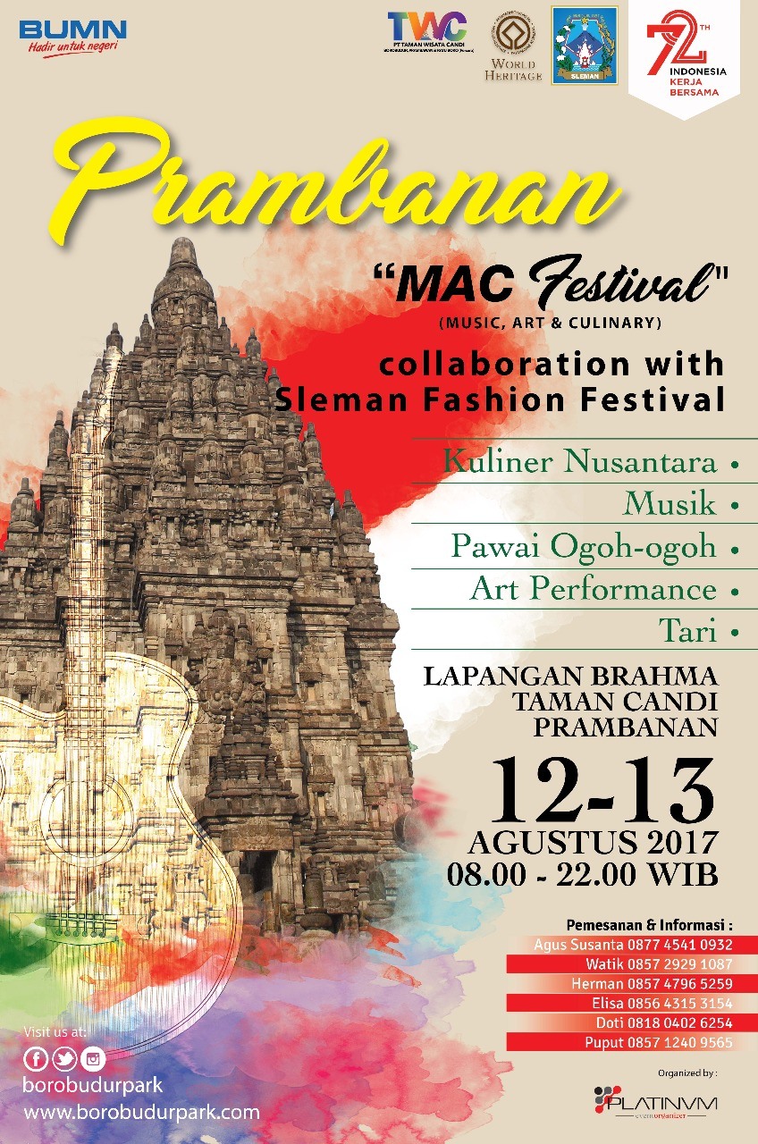 Prambanan Festival 2017 Music, Art & Culinary Taman