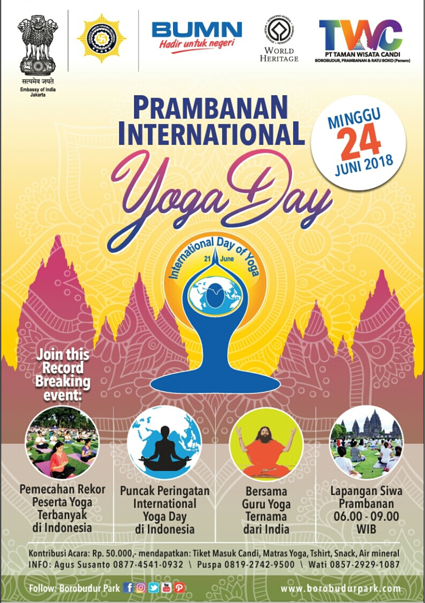 Prambanan International Yoga  Day Taman Wisata Candi
