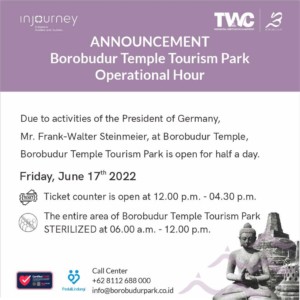 Borobudur Temple Tourism Park Operational Hour June 17